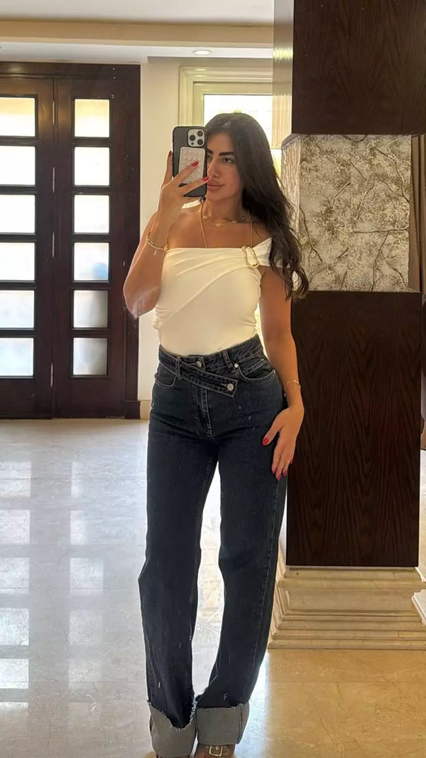 Cross Belt Jeans