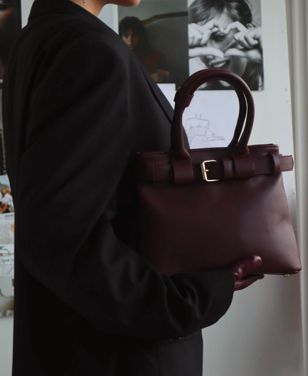 Belted Leather Handbag