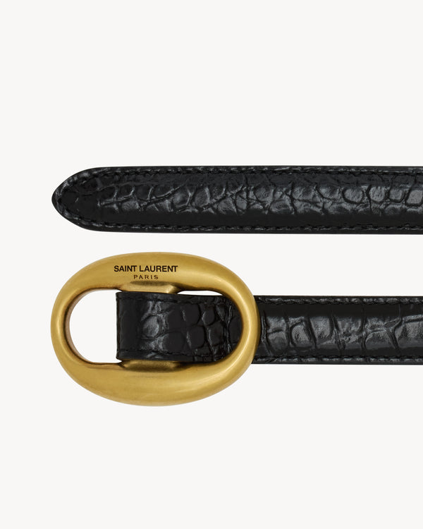 YLS Oval Buckle Thin Belt