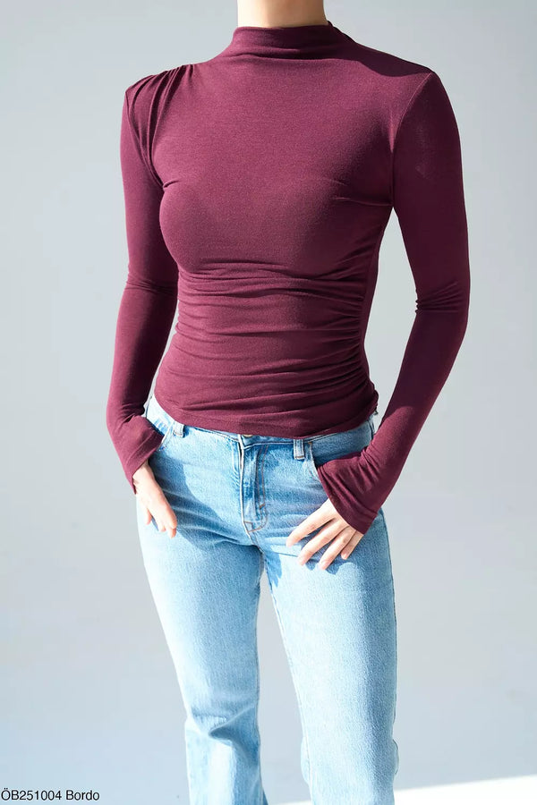 Drape Top High Neck