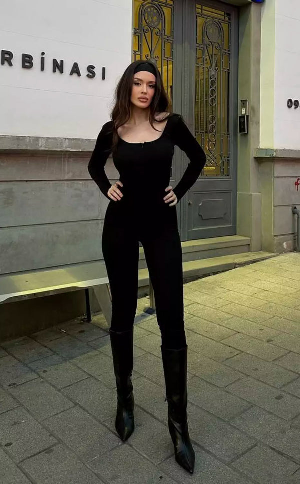 Black Round body suit