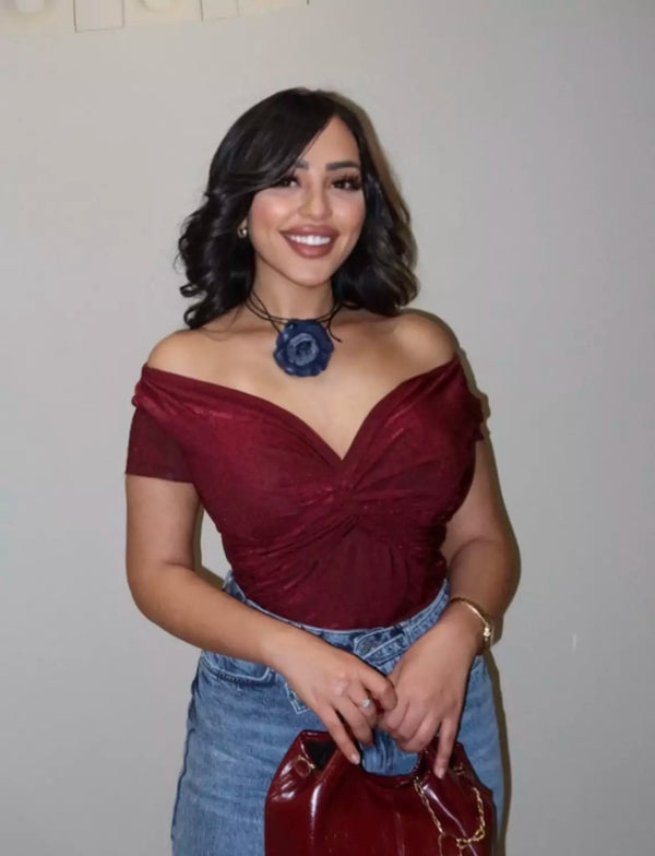 Textured Half Sleeve Blouse